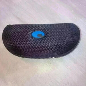 COSTA Del Mar Zippered Black w/ Blue logo Sunglasses Hard Case